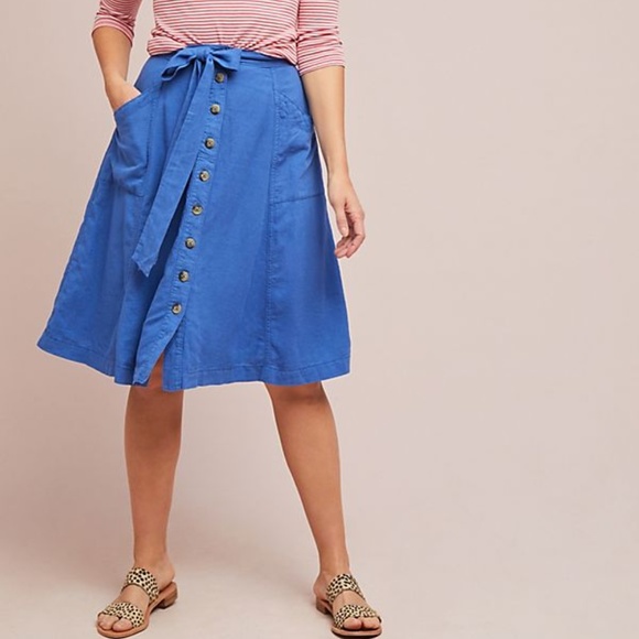 Anthropologie Dresses & Skirts - new Anthropologie RIVIERA linen blend SKIRT